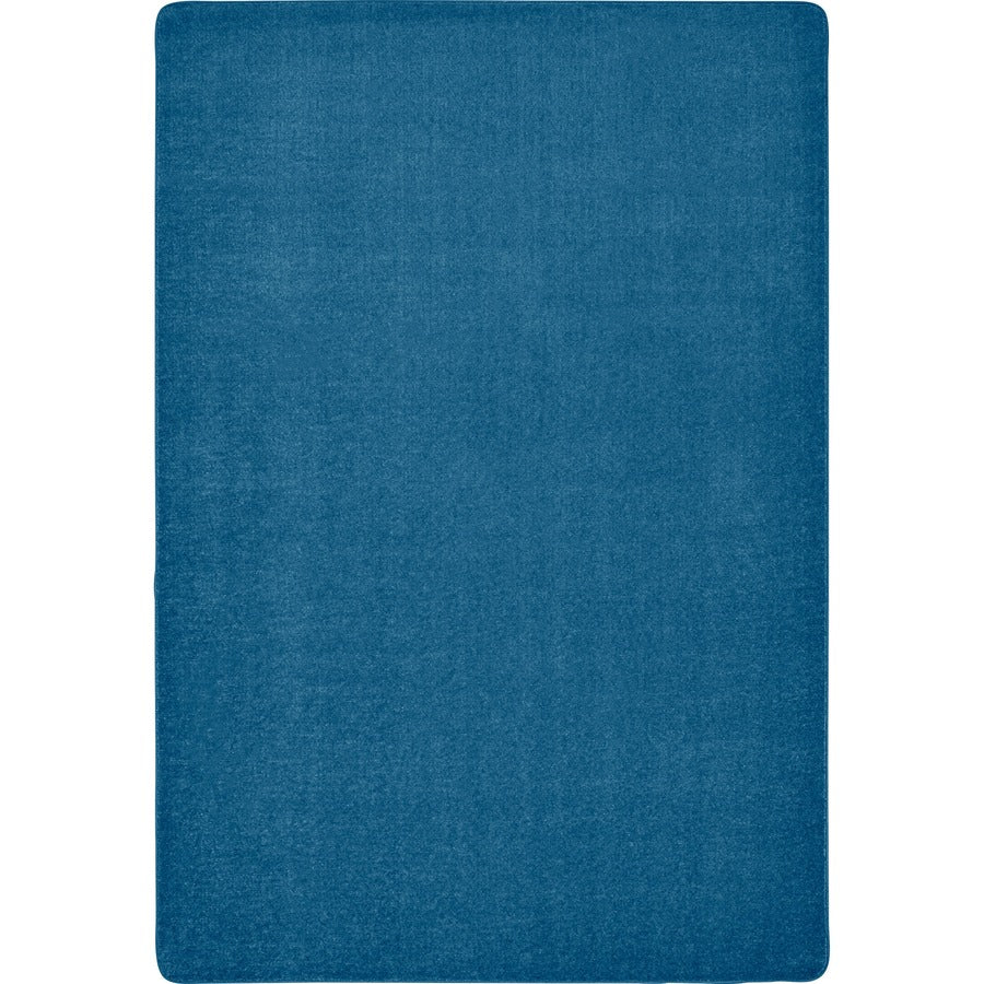 Carpets for Kids Solid Color Mt. St. Helens Carpet Rug, Rectangle, Marine Blue, 90" Length x 12 ft Width, Nylon Yarn, 1 Each