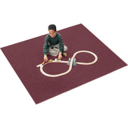Carpets for Kids Solid Color Mt. St. Helens Carpet Rug, Rectangle, 90" x 12 ft, Cranberry, Nylon Yarn, 1 Each
