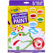 Crayola Spill Proof Washable Paint Set, 5 Colors, 1 Kit