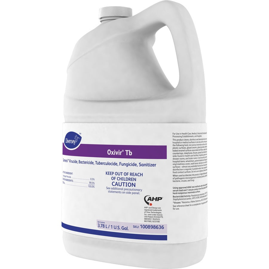 Diversey Oxivir Ready-to-use Surface Cleaner, Cherry Almond Scent, 128 fl oz (4 quart) Bottles, Clear, 4/Carton