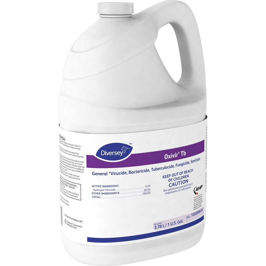 Diversey Oxivir Ready-to-use Surface Cleaner, Cherry Almond Scent, 128 fl oz (4 quart) Bottles, Clear, 4/Carton