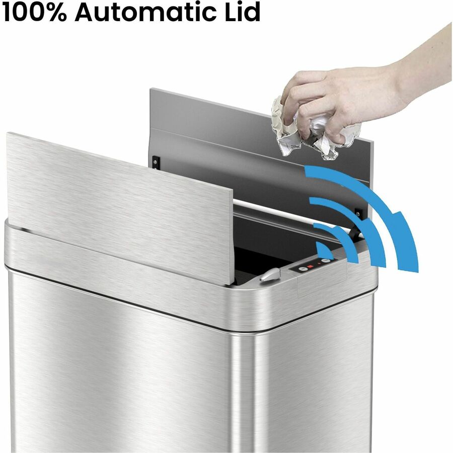 HLS Commercial 18 Gallon Wings Lid Sensor Trash Can