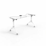 Lorell Spry Nesting Training Table Base, White, Folding Base, 2 Legs, 29.50" Height, Cold-rolled Steel, Adjustable Width, 1 Each