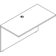 Lorell Prominence 2.0 Bridge, 29"H x 48"W x 24"D, 1" Thick Top, Band Edge, Gray Elm Thermofused Melamine Laminate, Particleboard, 1 Each