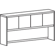Lorell Prominence 2.0 Hutch, 39"H x 72"W x 16"D, 4 Doors, Gray Elm Thermofused Melamine Laminate, Particleboard, 1 Each
