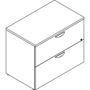 Lorell Prominence 2.0 Lateral File, 2 Drawers, Gray Elm Laminate, 29"H x 36"W x 22"D, 1 Each