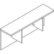 Lorell Prominence 2.0 Reception Desk Counter, Gray Elm, 12" H x 47.3" W x 11.9" D, 1" Thick Table Top, Particleboard/TFL, 1 Each