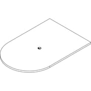 Lorell Prominence 2.0 Half-Racetrack Conference Tabletop, 72" x 48" x 1.5", Band Edge, Particleboard, Laminate Gray Elm, 1 Each