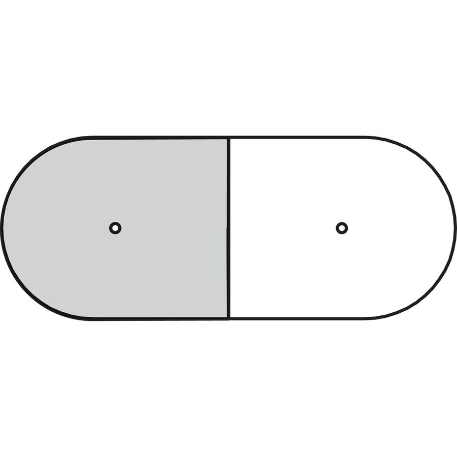 Lorell Prominence 2.0 Racetrack Conference Tabletop, 96" x 48" x 1.5", Gray, Particleboard, Laminate Surface, Oval Shape, 1 Each