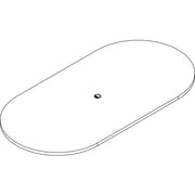 Lorell Prominence 2.0 Racetrack Conference Tabletop, 96" x 48" x 1.5", Gray, Particleboard, Laminate Surface, Oval Shape, 1 Each