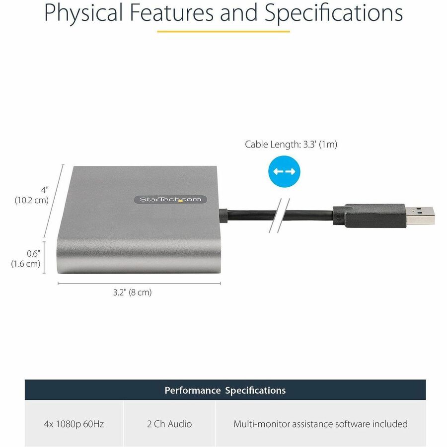 StarTech.com USB-A to HDMI Adapter