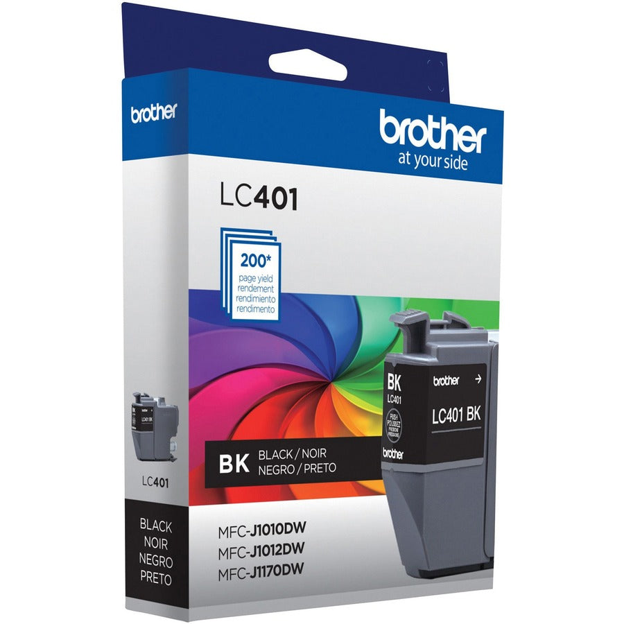 Brother LC401BKS Original Standard Yield Inkjet Ink Cartridge - Single Pack - Black - 1 Each