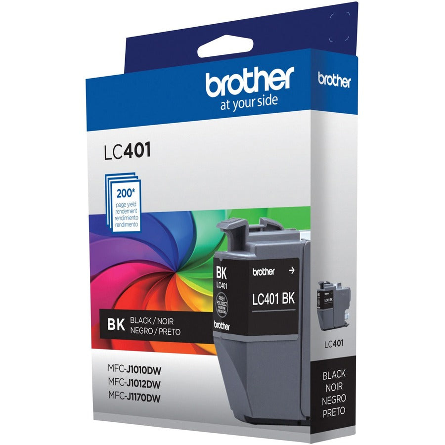 Brother LC401BKS Original Standard Yield Inkjet Ink Cartridge - Single Pack - Black - 1 Each