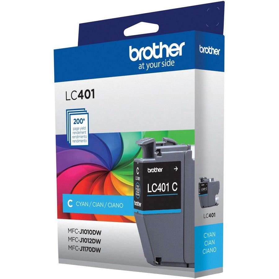 Brother LC401CS Original Standard Yield Inkjet Ink Cartridge - Single Pack - Cyan - 1 Each