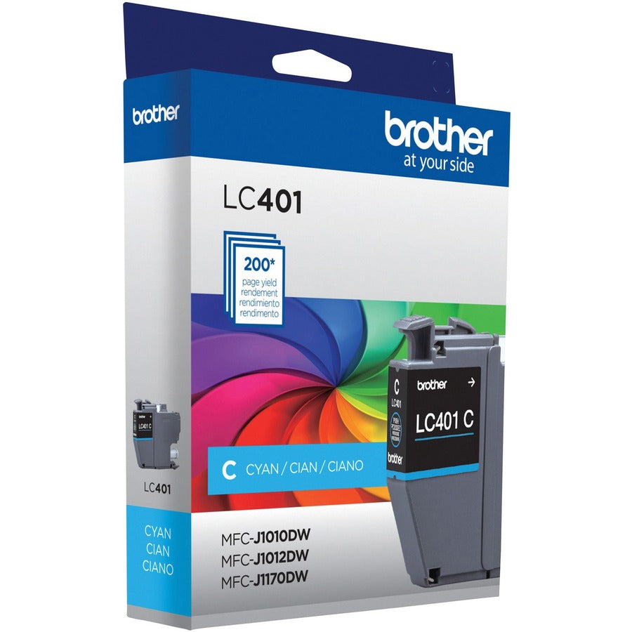 Brother LC401CS Original Standard Yield Inkjet Ink Cartridge - Single Pack - Cyan - 1 Each