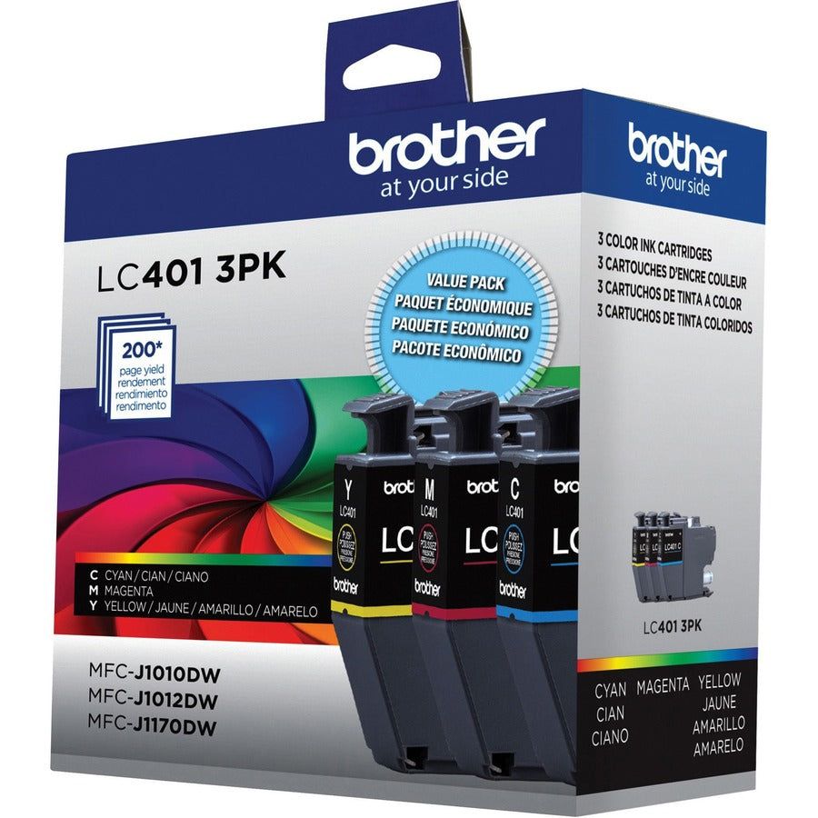 Brother LC4013PKS Original Standard Yield Inkjet Ink Cartridge - CMY - 3 / Pack