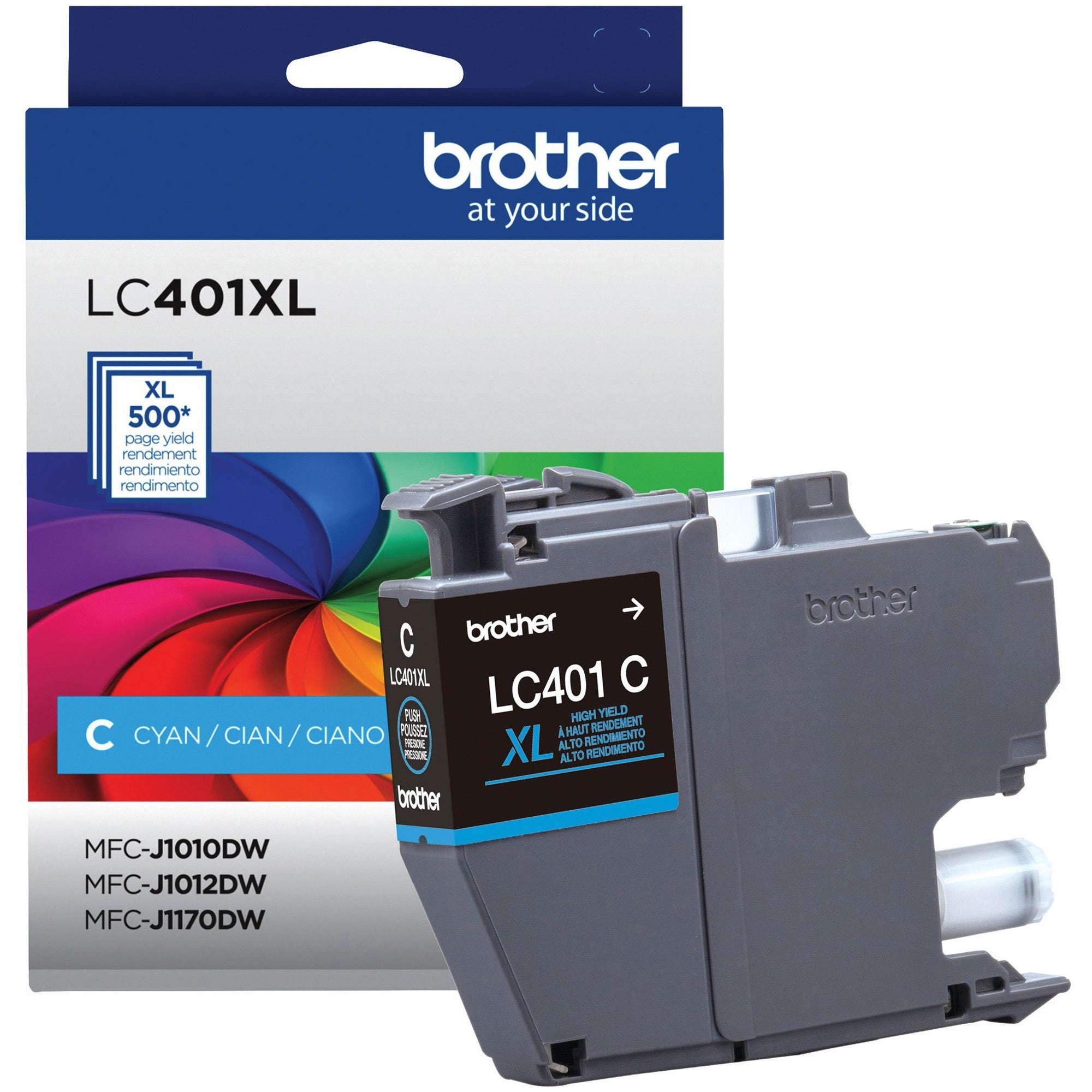 Brother LC401XLCS Original High Yield Inkjet Ink Cartridge - Single Pack - Cyan - 1 Each
