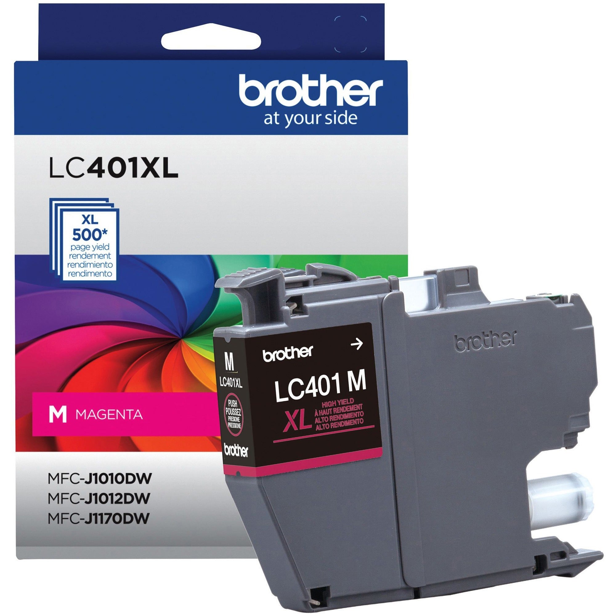 Brother LC401XLMS Original High Yield Inkjet Ink Cartridge - Magenta - 1 Each