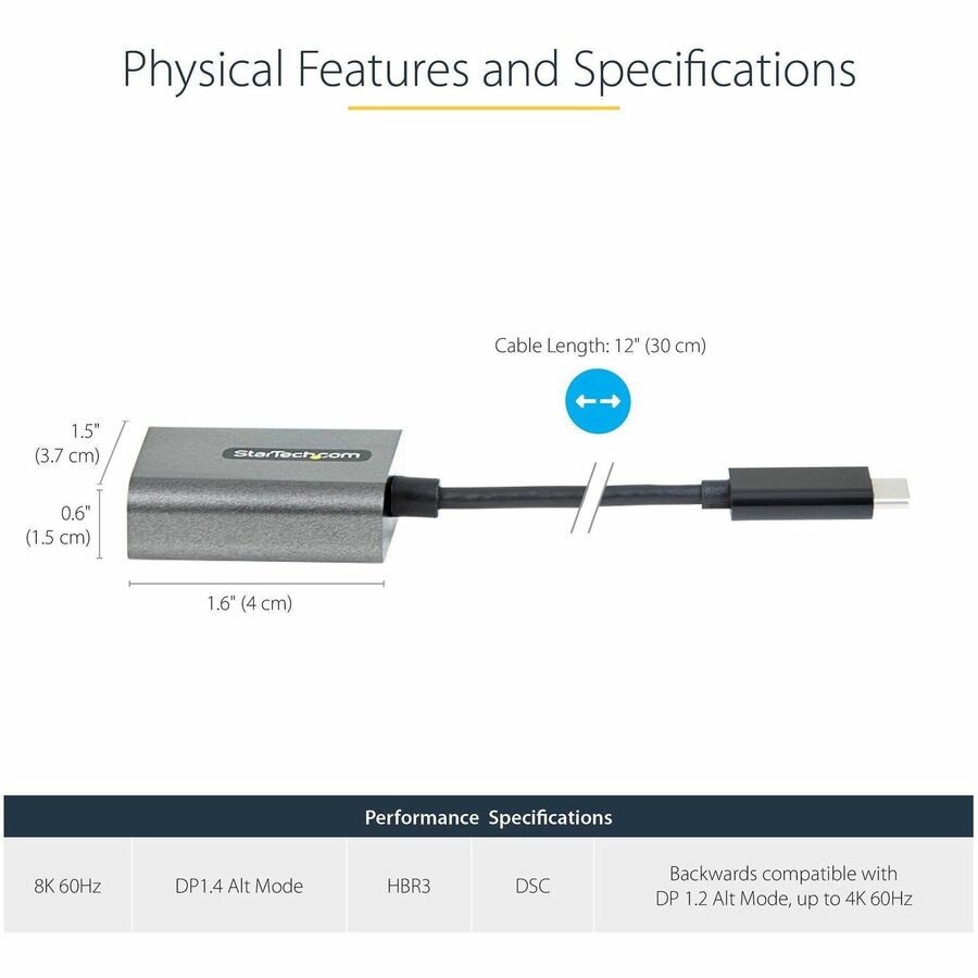 StarTech.com USB-C to DisplayPort Adapter