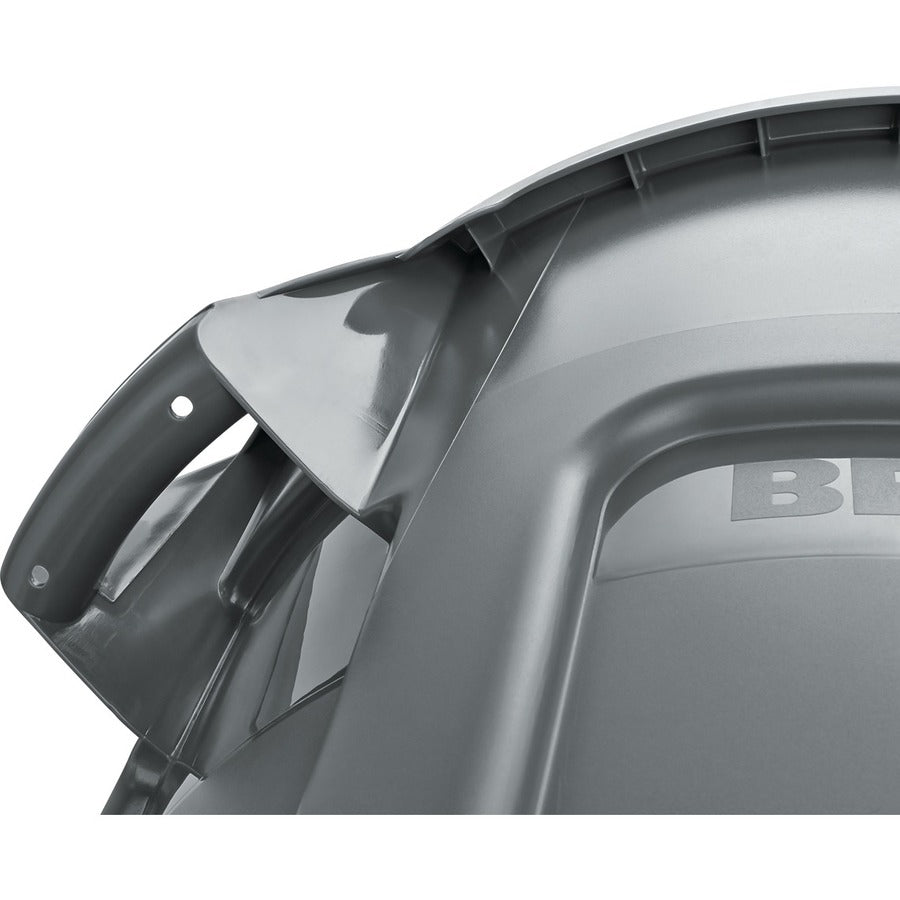 Rubbermaid Commercial Vented Brute 20-Gallon Container, Round, Stackable, Black Resin, 22.9"H x 19.4"W x 22.3"D, 1 Each