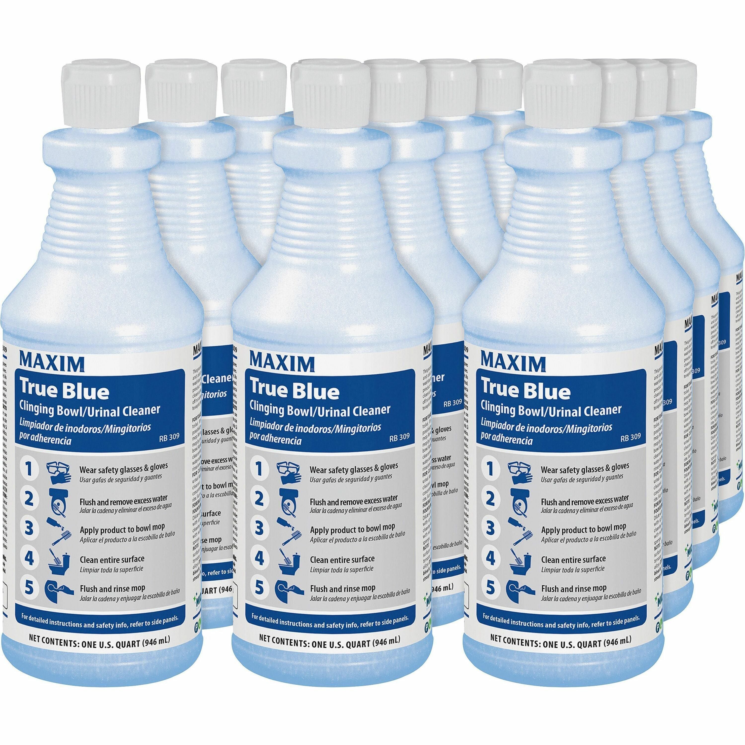 Ready-To-Use - 32 fl oz (1 quart) - Mint Scent - Scrub-free, Fume-free - Dark Blue - 12 / Carton