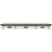 Martin Hartford Sit/Stand Desktop, 45"H x 60"W x 28"D, 3 Drawers, 1 Shelf, Wood Grain Veneer, Vintage Linen Finish, 1 Each