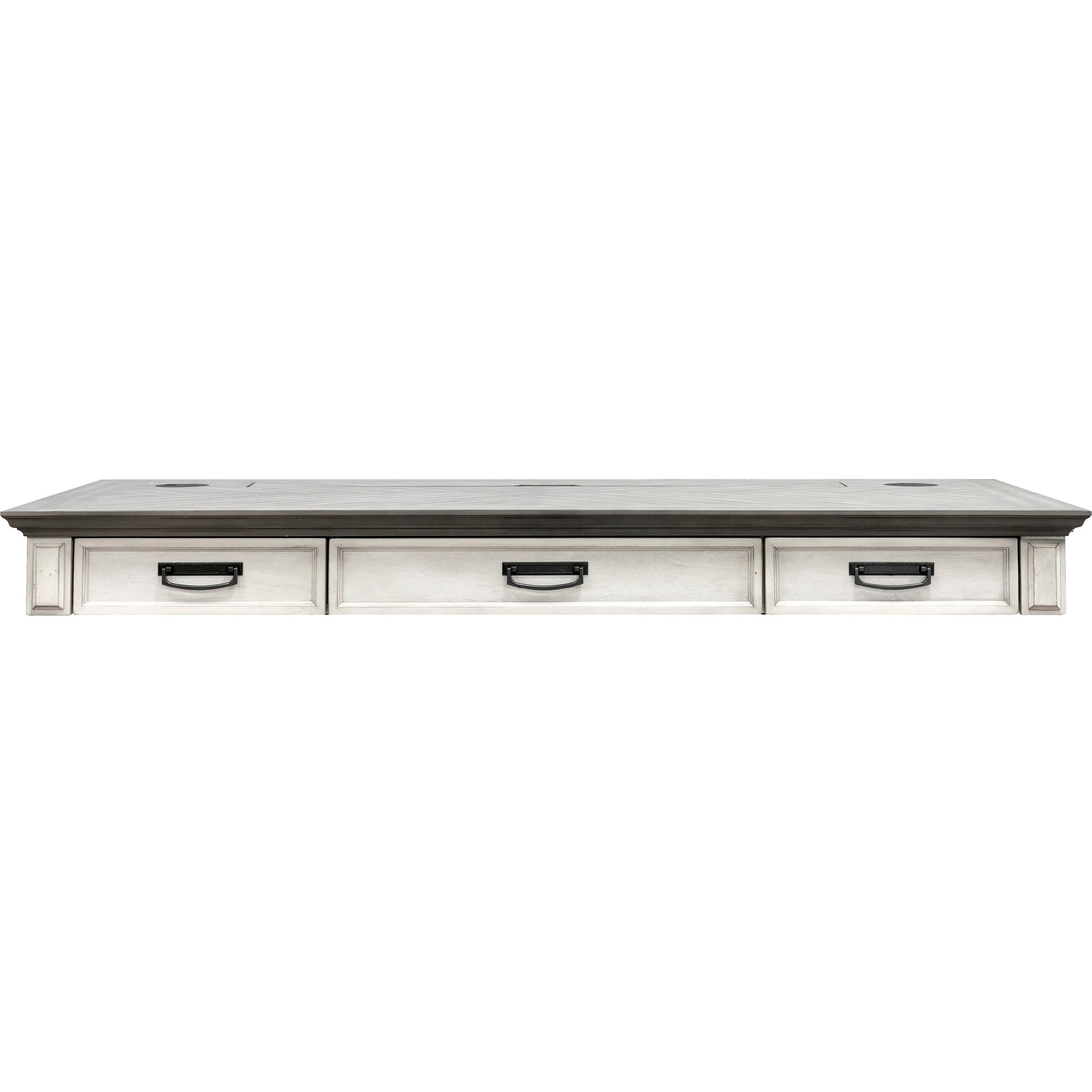 Martin Hartford Sit/Stand Desktop, 45"H x 60"W x 28"D, 3 Drawers, 1 Shelf, Wood Grain Veneer, Vintage Linen Finish, 1 Each