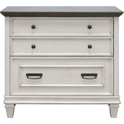 Martin Hartford Lateral File, 2 Drawers, Wood Grain/Veneer/Wire Mesh, Vintage Linen Finish, 31"H x 36"W x 21"D, 1 Each