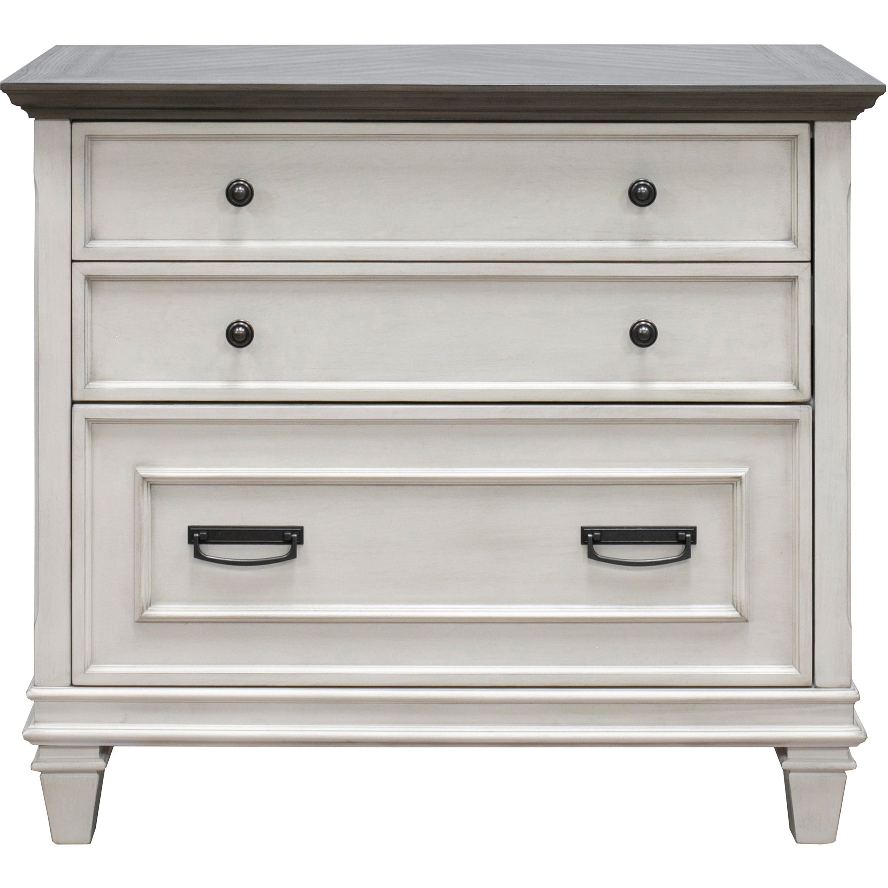 Martin Hartford Lateral File, 2 Drawers, Wood Grain/Veneer/Wire Mesh, Vintage Linen Finish, 31"H x 36"W x 21"D, 1 Each