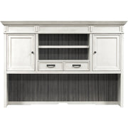 Martin Hartford Hutch, Vintage Linen Finish, 49" H x 71" W x 14" D, 2 Drawers, 1 Adjustable Shelf, Wood Grain/Veneer/Metal/Wire Mesh, 1 Each