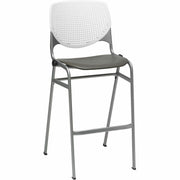 KFI Barstool Chair, White/Brownstone, 1 Each