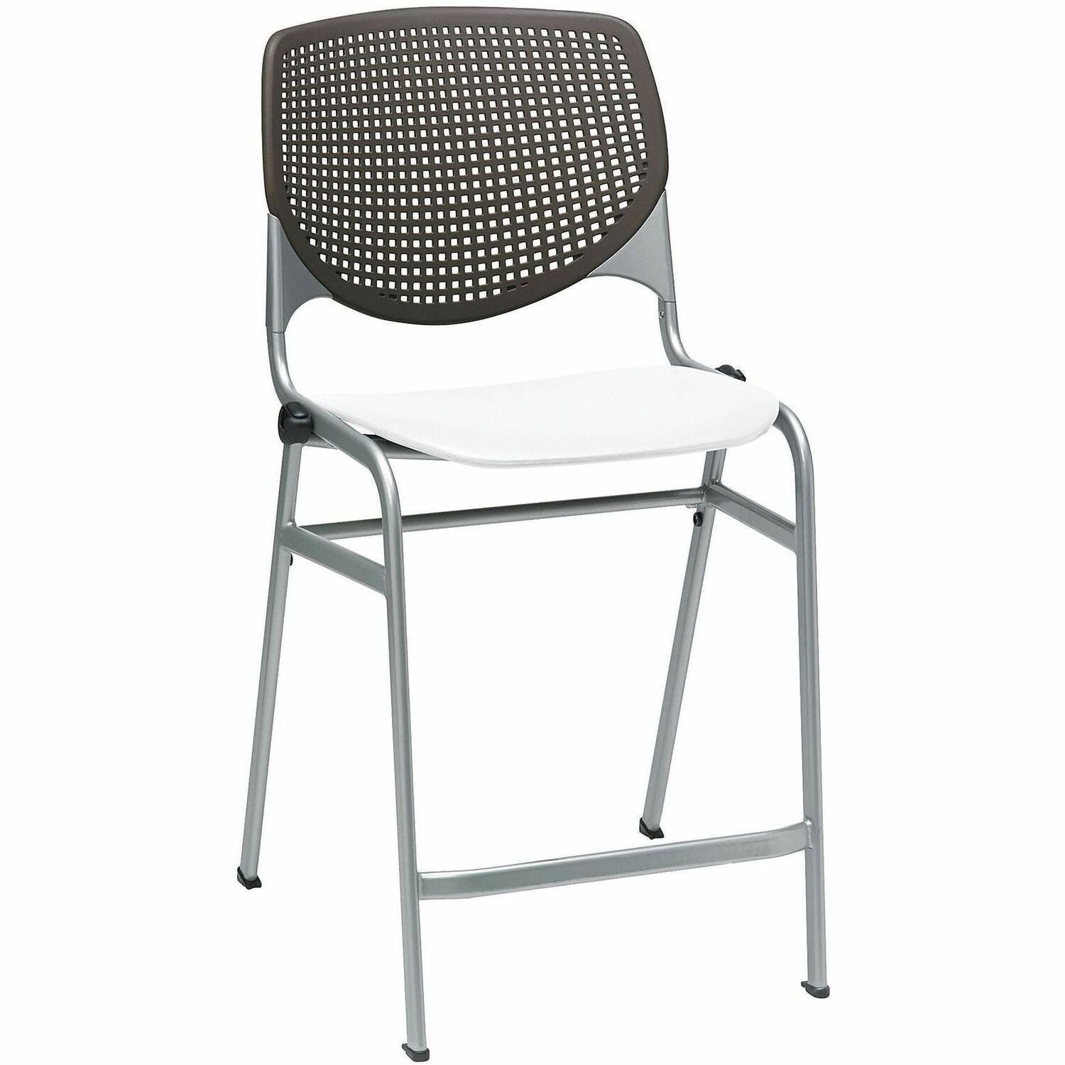 KFI Seating Bar Stool, Brownstone/White, 1 Each