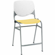KFI Seating Bar Stool, White/Yellow, 1 Each