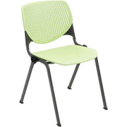 KFI Stacking Chair - Lime Green Seat Color - Polypropylene Seat Material - Lime Green Back Color - Polypropylene Back Material - Steel Frame Material - Four-legged Base - 1 Each