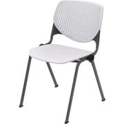 KFI Stacking Chair - Polypropylene Seat Material - Polypropylene Back Material - Steel Frame Material - Four-legged Base - Sky Blue, White - 1 Each