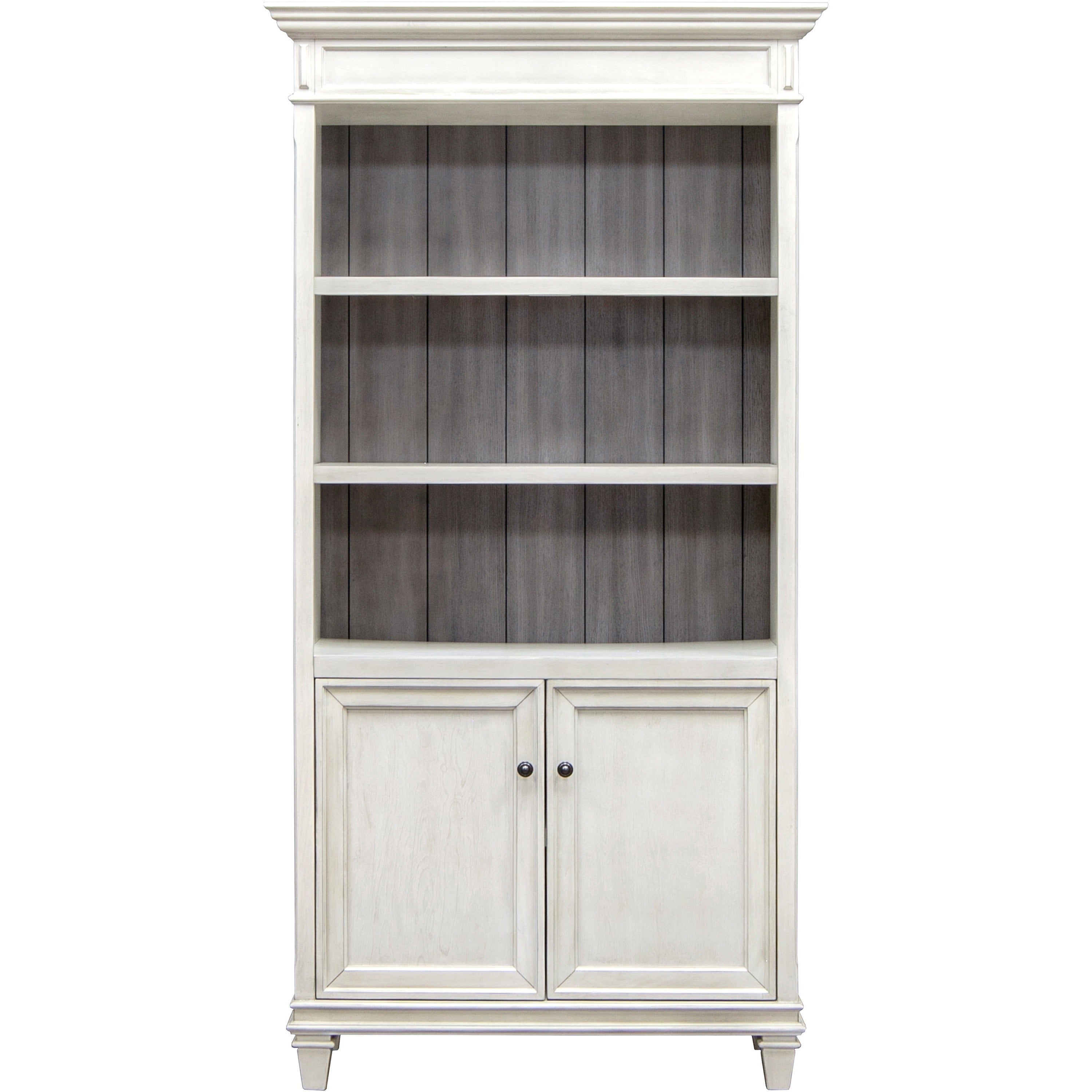 Martin Hartford Bookcase with Lower Doors - 78" Height x 40" Width x 14" Depth - 2 Door(s) - 5 Shelve(s) - 3 Adjustable Shelf(ves) - Material: Natural Wood - Finish: Vintage Linen - 1 Each