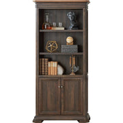 Martin Sonoma Veneer Bookcase, Dark Roast Finish, 14" H x 36" W x 78" D, 2 Doors, 3 Adjustable Shelves, Wood Veneer, 1 Each
