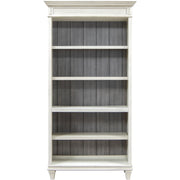 Martin Hartford Open Bookcase - 78" Height x 40" Width x 14" Depth - 5 Shelve(s) - 3 Adjustable Shelf(ves) - Material: Natural Wood, Wire Mesh - Finish: Vintage Linen - 1 Each