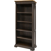 Martin Sonoma Veneer Bookcase, Dark Roast Finish, 14" H x 36" W x 78" D, 2 Doors, 3 Adjustable Shelves, Wood Veneer, 1 Each