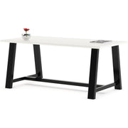 KFI Conference Table - Sawhorse Top - Cross Beam Base - 36" Table Top Width x 72" Table Top Depth - Assembly Required - Designer White - High Pressure Laminate (HPL) - 1 Each
