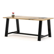 KFI Conference Table - Sawhorse Top - Cross Beam Base - 36" Table Top Width x 72" Table Top Depth - Assembly Required - Natural - High Pressure Laminate (HPL) - 1 Each