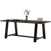 KFI Conference Table - Rectangle Top - Cross Beam Base - 4 Legs - 84" Table Top Length x 36" Table Top Width - Assembly Required - Barnwood - High Pressure Laminate (HPL) - 1 Each
