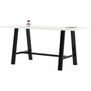 KFI Midtown Base Cafe Table - 36" Table Top Width x 96" Table Top Depth - Assembly Required - White - Solid Wood Top Material - 1 Each