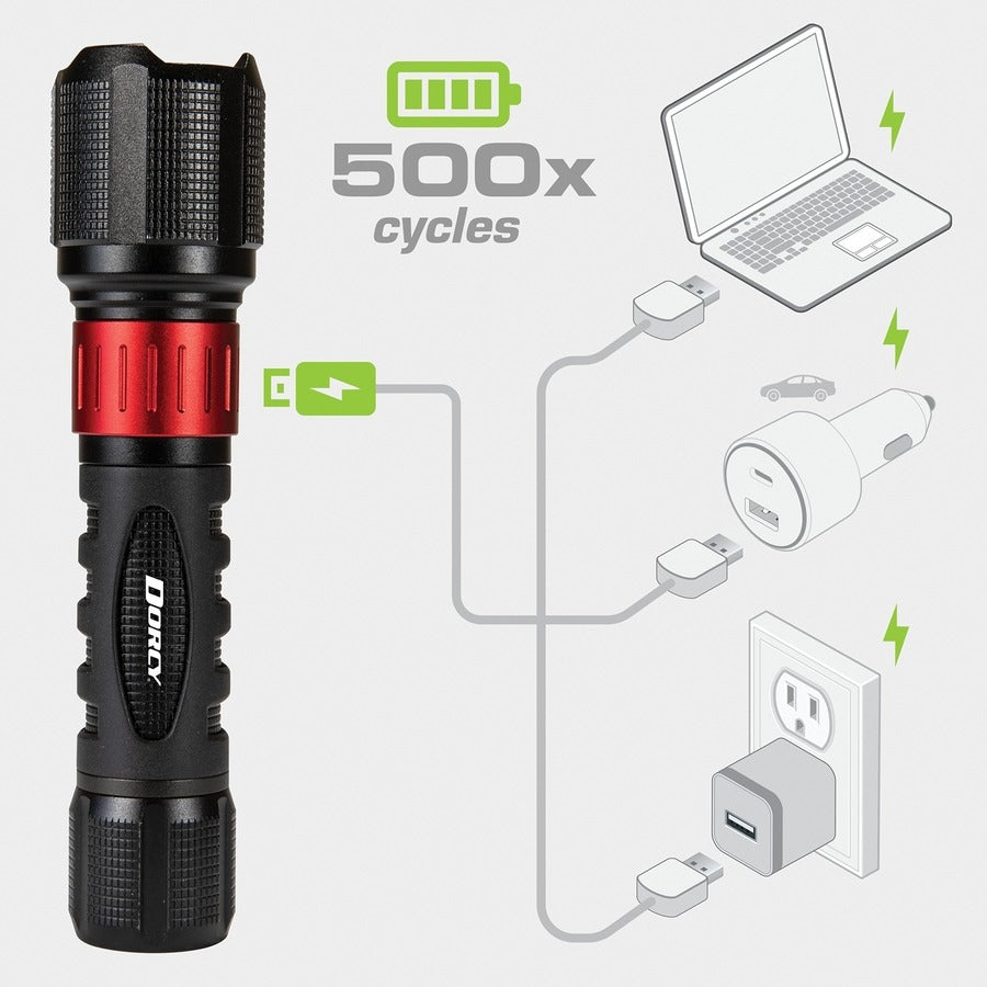 Dorcy Ultra 1000 Lumen USB Rechargeable Flashlight With Powerbank