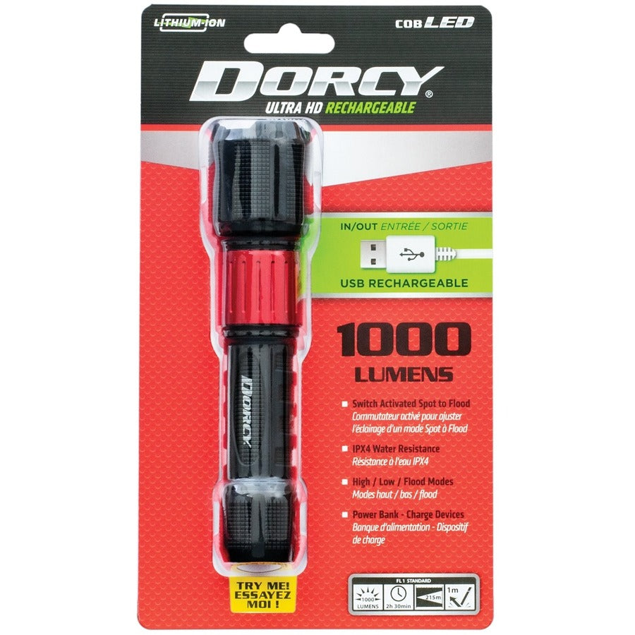 Dorcy Ultra 1000 Lumen USB Rechargeable Flashlight With Powerbank
