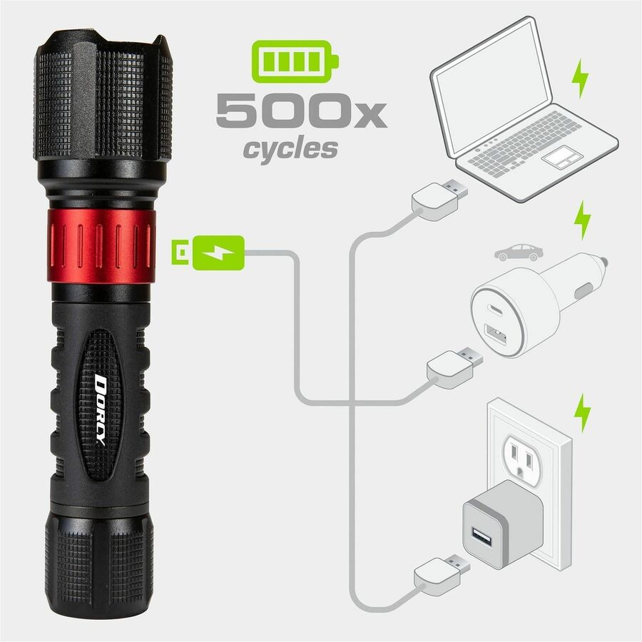 Dorcy Ultra 1000 Lumen USB Rechargeable Flashlight With Powerbank