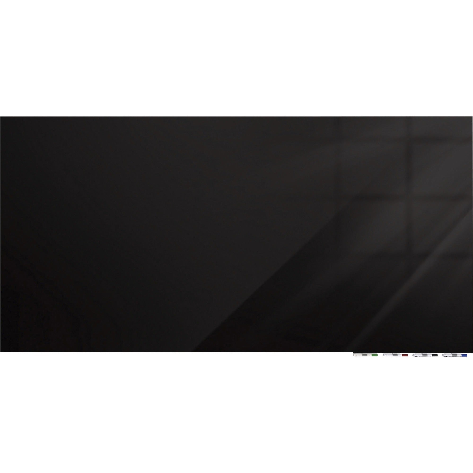 Ghent Magnetic Aria - Horizontal - 36" (3 ft) Width x 24" (2 ft) Height - Black Tempered Glass Surface - Rectangle - Horizontal - Magnetic - Eraser Included - 1 Each