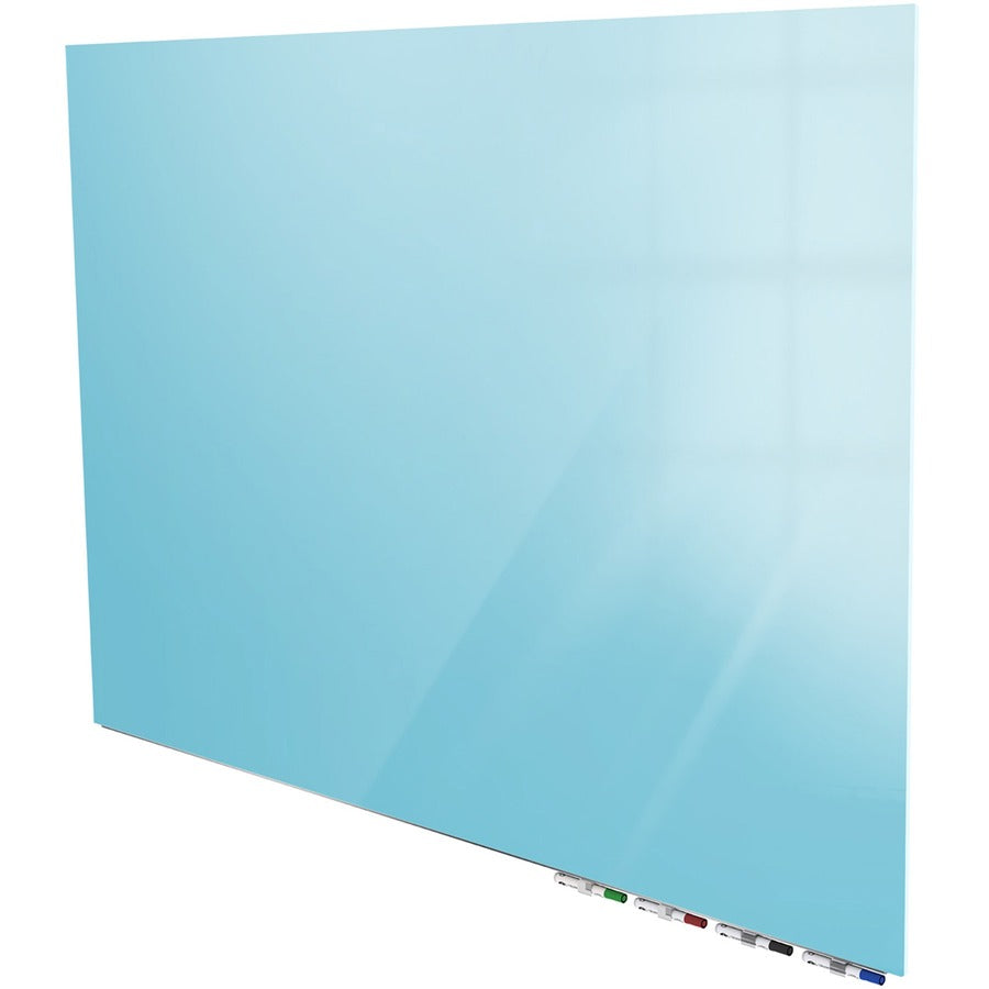 Ghent Magnetic Aria - Horizontal - 60" (5 ft) Width x 48" (4 ft) Height - Blue Tempered Glass Surface - Rectangle - Horizontal - Magnetic - Eraser Included - 1 Each