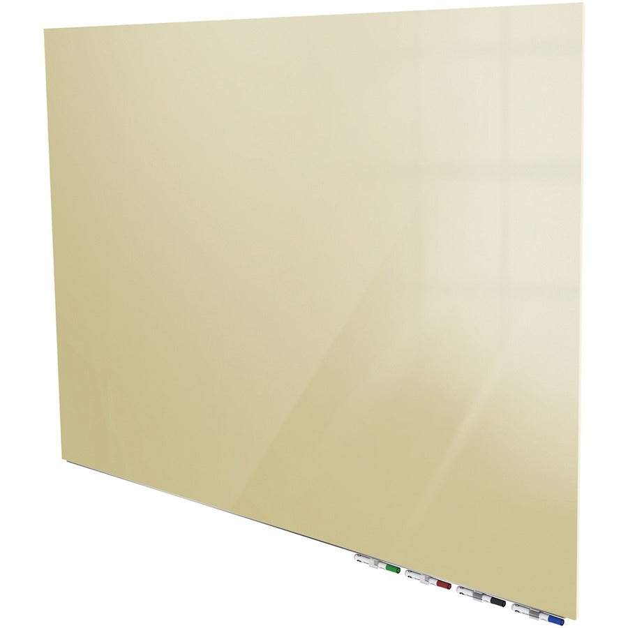 Ghent Magnetic Aria - Horizontal - 96" (8 ft) Width x 48" (4 ft) Height - Beige Tempered Glass Surface - Rectangle - Horizontal - Magnetic - Eraser Included - 1 Each