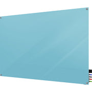Ghent Harmony Dry Erase Board - 36" (3 ft) Width x 24" (2 ft) Height - Tempered Glass Surface - Blue Back - Square - Magnetic - 1 Each